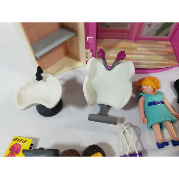 Playmobil City Life Beauty Salon Take Along 70109 Building Set Retired Complete - Picture 3 of 16
